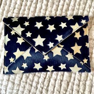 Laborde Learher Stars Clutch Purse
